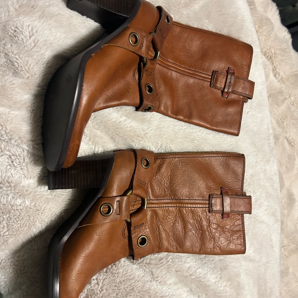Tommy Hilfiger Cream Ankle Boots like new 7.5 - Picture 2 of 7